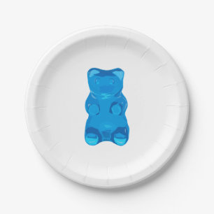 Assiettes En Carton Illustration bleue de Gummybear