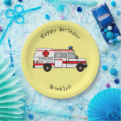 Assiettes En Carton Illustration d'ambulance (Fête)