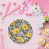 Assiettes En Carton illustration d'art pavot fleur jaune (Fête)