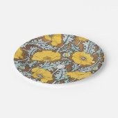 Assiettes En Carton illustration d'art pavot fleur jaune (Angle)