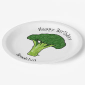 Assiettes En Carton Illustration de Broccoli (Angle)
