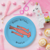 Assiettes En Carton Illustration de calamar rose (Fête)