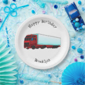 Assiettes En Carton Illustration de camion roumain (Fête)