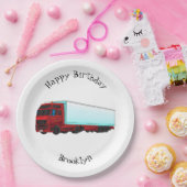 Assiettes En Carton Illustration de camion roumain (Fête)