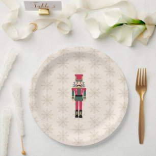 Assiettes En Carton Illustration de casse-noisette motif flocon de nei