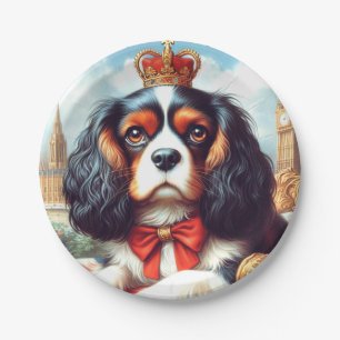 Assiettes En Carton Illustration de Cavalier King Charles Spaniel