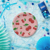 Assiettes En Carton Illustration de cerises (Fête)