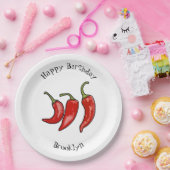 Assiettes En Carton Illustration de chili (Fête)