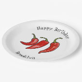 Assiettes En Carton Illustration de chili (Angle)