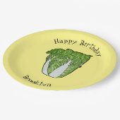 Assiettes En Carton Illustration de chou chinois (Angle)