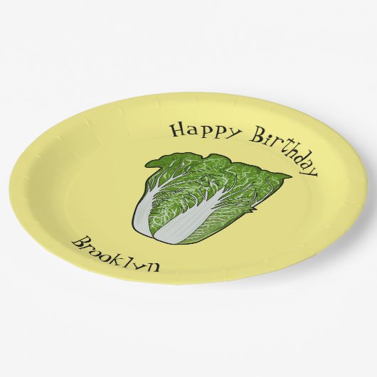 Assiettes En Carton Illustration de chou chinois (Angle)