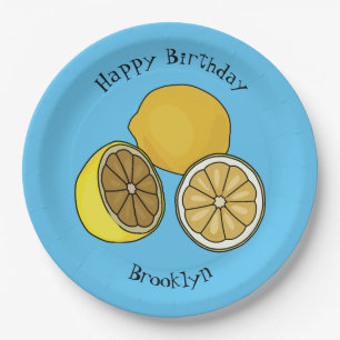 Assiettes En Carton Illustration de citron