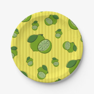 Assiettes En Carton Illustration de citrons verts