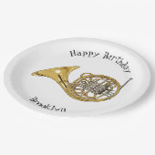 Assiettes En Carton Illustration de corne française (Angle)