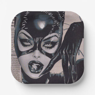 Assiettes En Carton Illustration de couverture Catwoman #50 par Sozoma