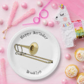 Assiettes En Carton Illustration de dessin animé de Trombone (Fête)