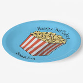 Assiettes En Carton Illustration de dessin animé Popcorn (Angle)