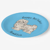 Assiettes En Carton Illustration de dessin de chien de Havan (Angle)