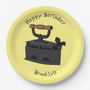 Assiettes En Carton Illustration de dessin en fer de Charbon