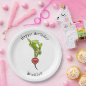 Assiettes En Carton Illustration de dessin Radish (Fête)