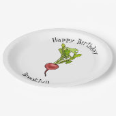 Assiettes En Carton Illustration de dessin Radish (Angle)