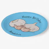 Assiettes En Carton Illustration de dessin sur l'ail (Angle)