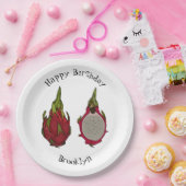 Assiettes En Carton Illustration de dragon fruit (Fête)