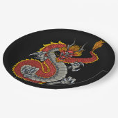 Assiettes En Carton illustration de dragon japonais (Angle)