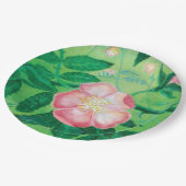 Assiettes En Carton Illustration de fleurs de rose sauvage  (Angle)