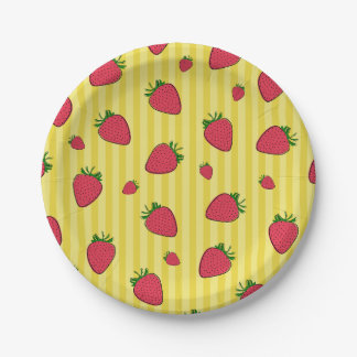 Assiettes En Carton Illustration de fraises
