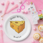 Assiettes En Carton Illustration de fromage (Fête)