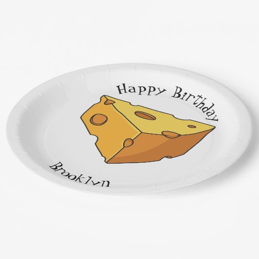 Assiettes En Carton Illustration de fromage (Angle)