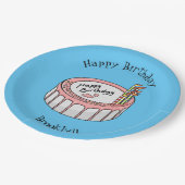 Assiettes En Carton Illustration de gâteau d'anniversaire (Angle)