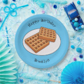 Assiettes En Carton Illustration de gaufre (Fête)