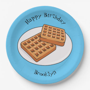 Assiettes En Carton Illustration de gaufre