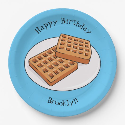 Assiettes En Carton Illustration de gaufre (Devant)