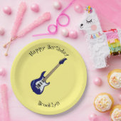 Assiettes En Carton Illustration de guitare électrique (Fête)