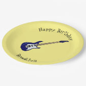 Assiettes En Carton Illustration de guitare électrique (Angle)