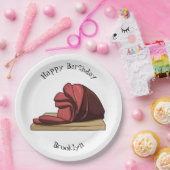 Assiettes En Carton Illustration de jambon (Fête)