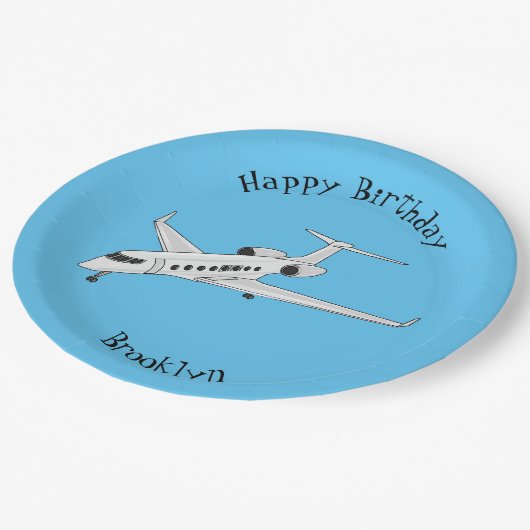 Assiettes En Carton Illustration de jet privé (Angle)