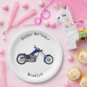 Assiettes En Carton Illustration de la moto à hélico (Fête)