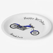 Assiettes En Carton Illustration de la moto à hélico (Angle)