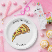 Assiettes En Carton Illustration de la pizza (Fête)