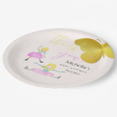 Assiettes En Carton Illustration De L'Aquarelle De Fille (Angle)