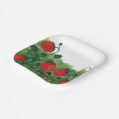 Assiettes En Carton Illustration de l'aquarelle du champ de fraises (Angulaire)