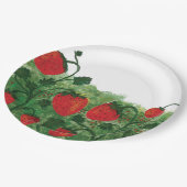 Assiettes En Carton Illustration de l'aquarelle du champ de fraises (Angle)