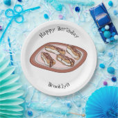 Assiettes En Carton Illustration de l'éclair de chocolat (Fête)