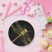 Assiettes En Carton Illustration de libellule vintage II (Fête)