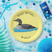 Assiettes En Carton Illustration de Loon bird (Fête)