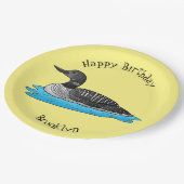 Assiettes En Carton Illustration de Loon bird (Angle)